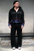 Black Star Zip-up Hoodie