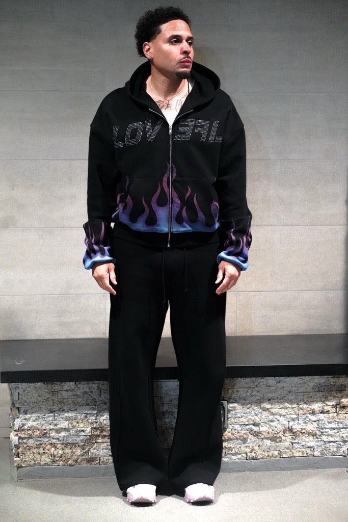 Black Star Zip-up Hoodie